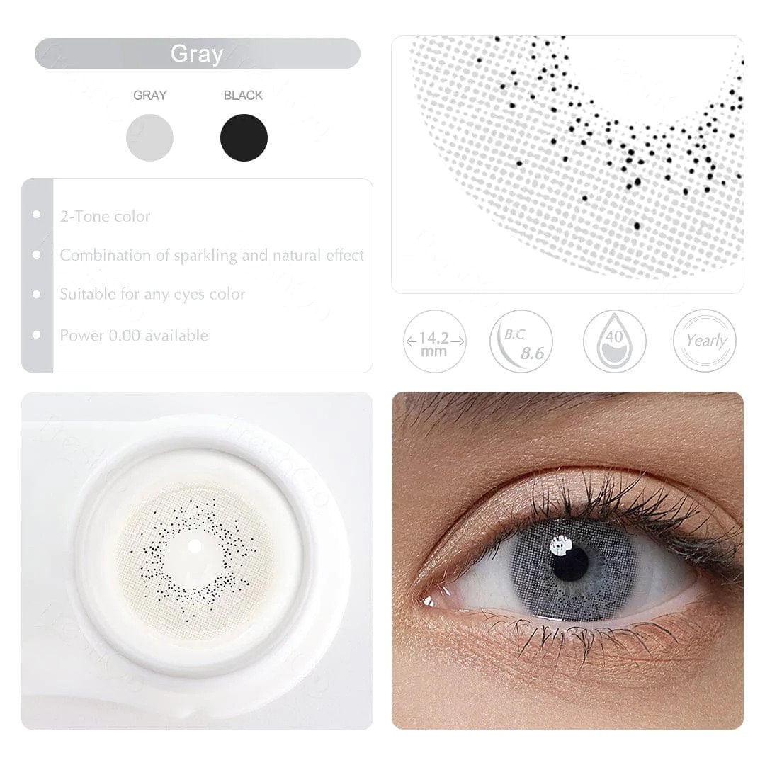 FreshGo - Ocean Gray Coloured Contacts
