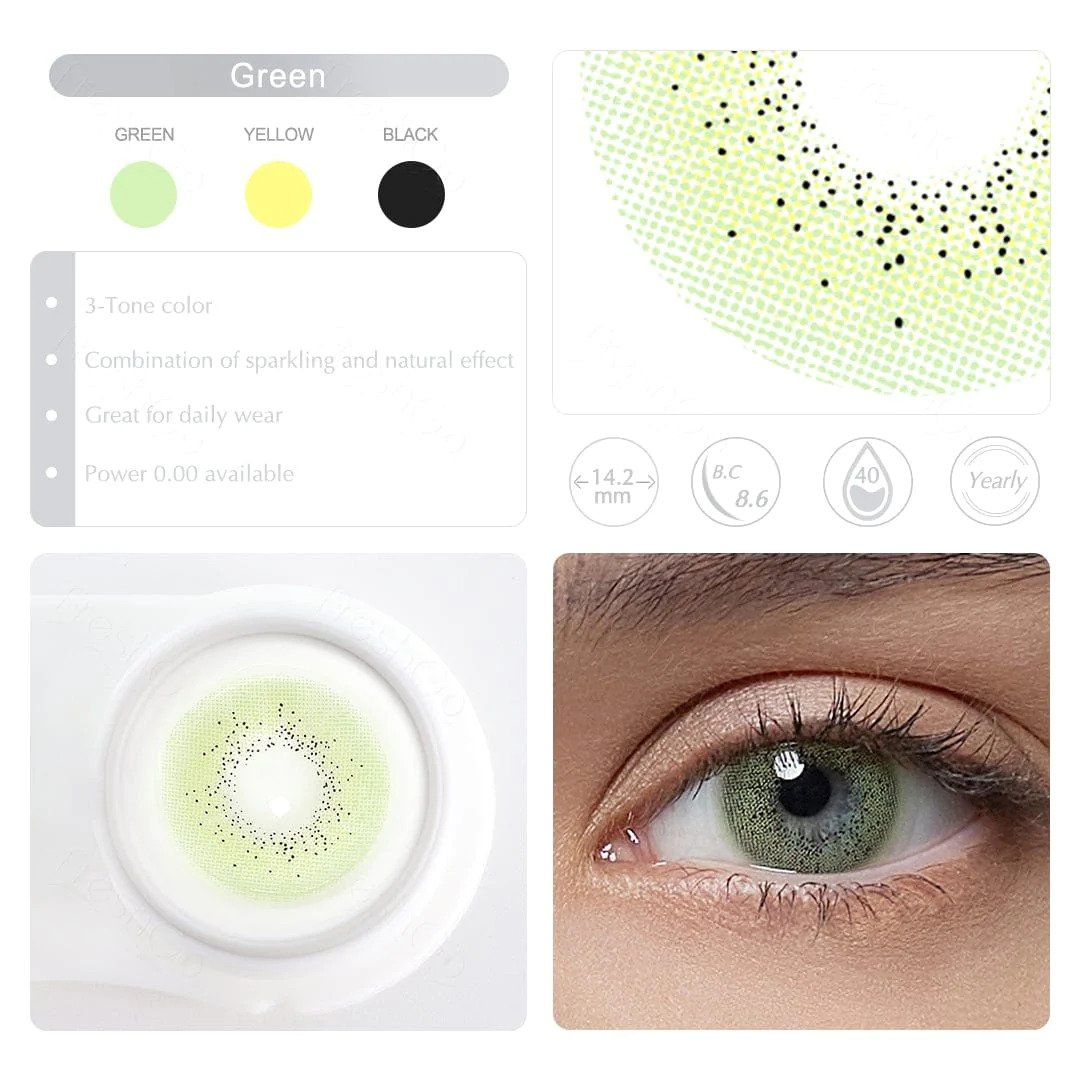 FreshGo - Ocean Green Coloured Contacts