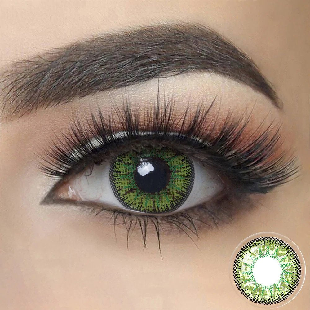 Nonno Forest Green Coloured Contacts