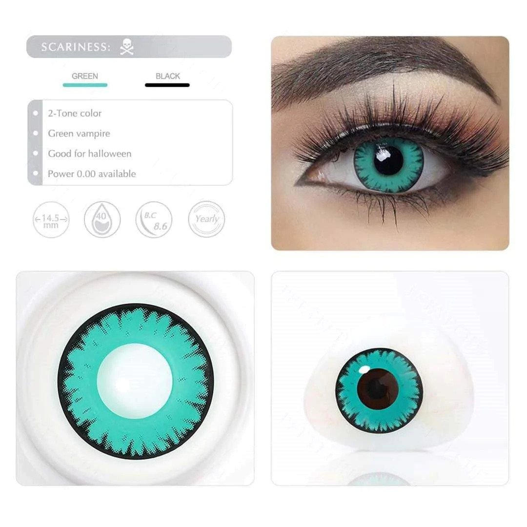 Green Vampire Halloween Contacts