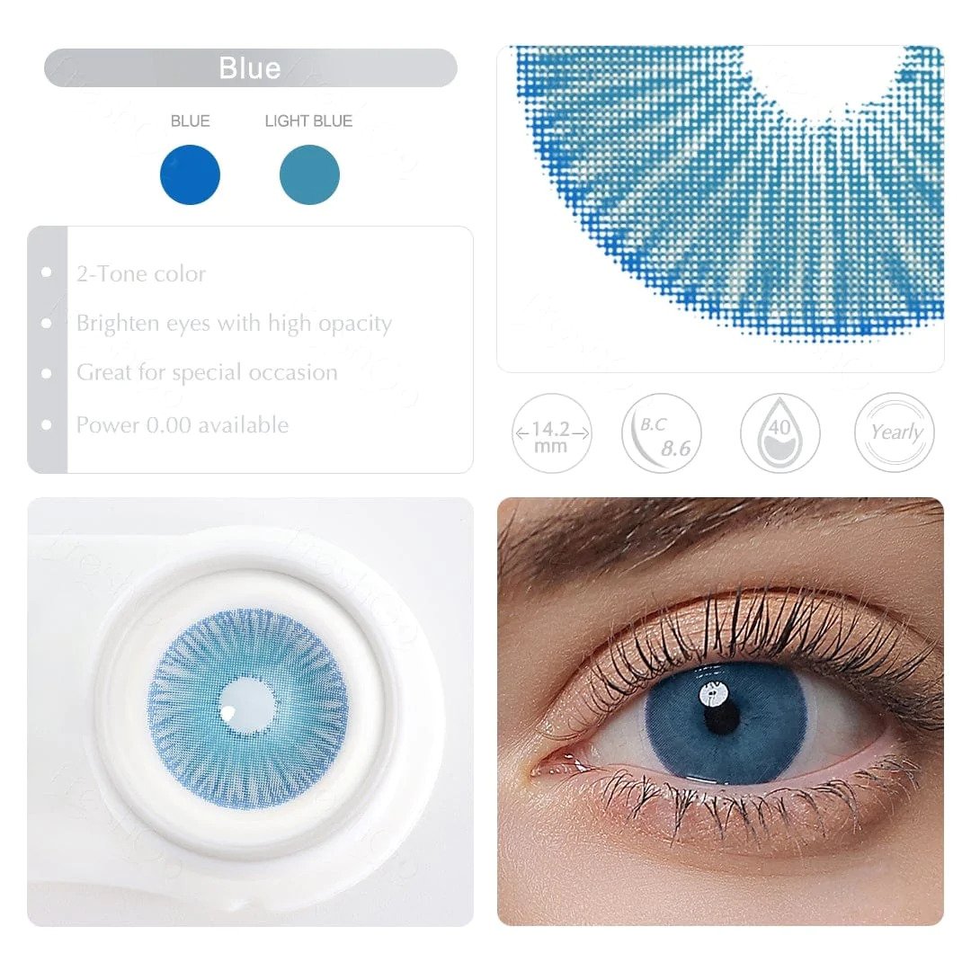 Fiesta Blue Coloured Contact Lenses