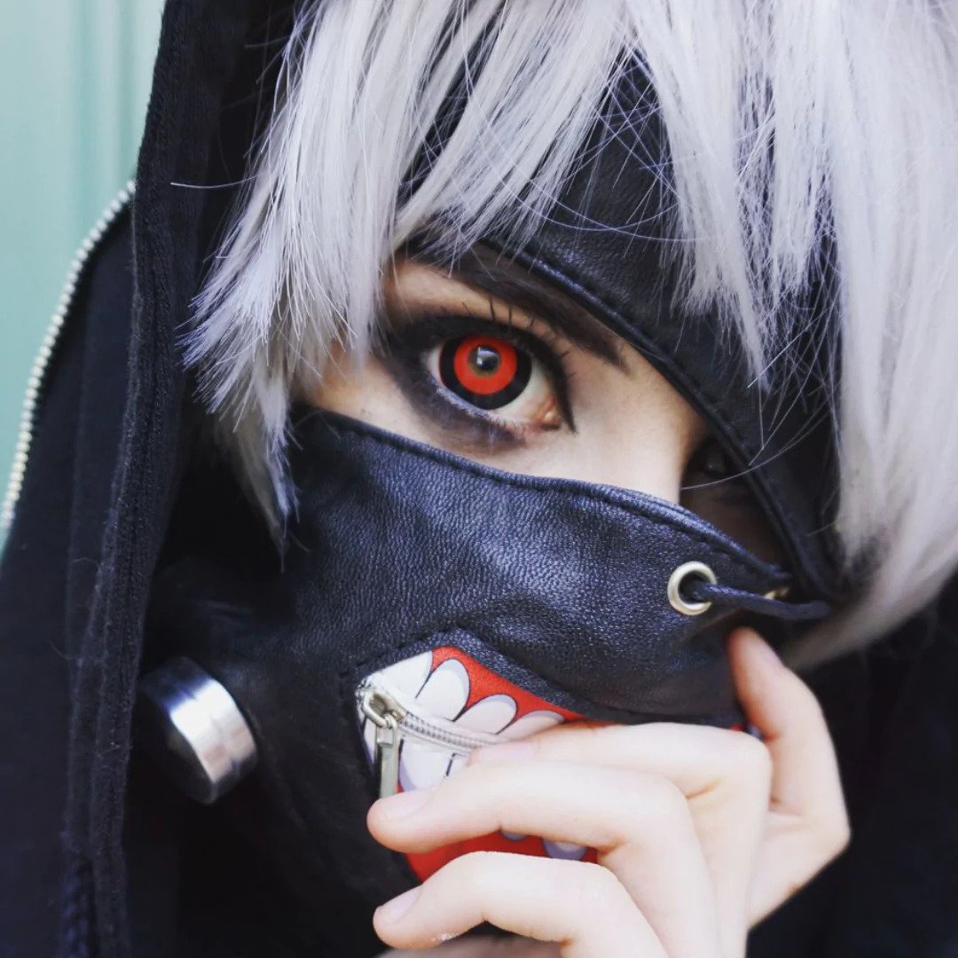 Tokyo Ghoul Black Red Full Eye 22mm Sclera