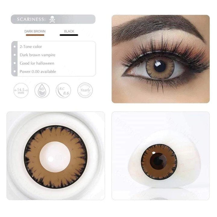 Dark Brown Vampire Halloween Contacts