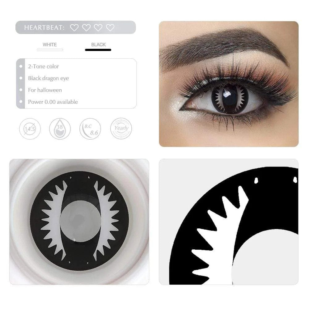 Black Dragon Eye Halloween Contacts