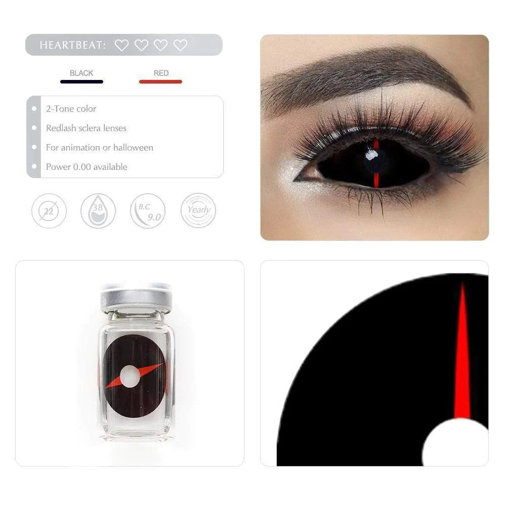 Redlash Black Full Eye 22mm Sclera