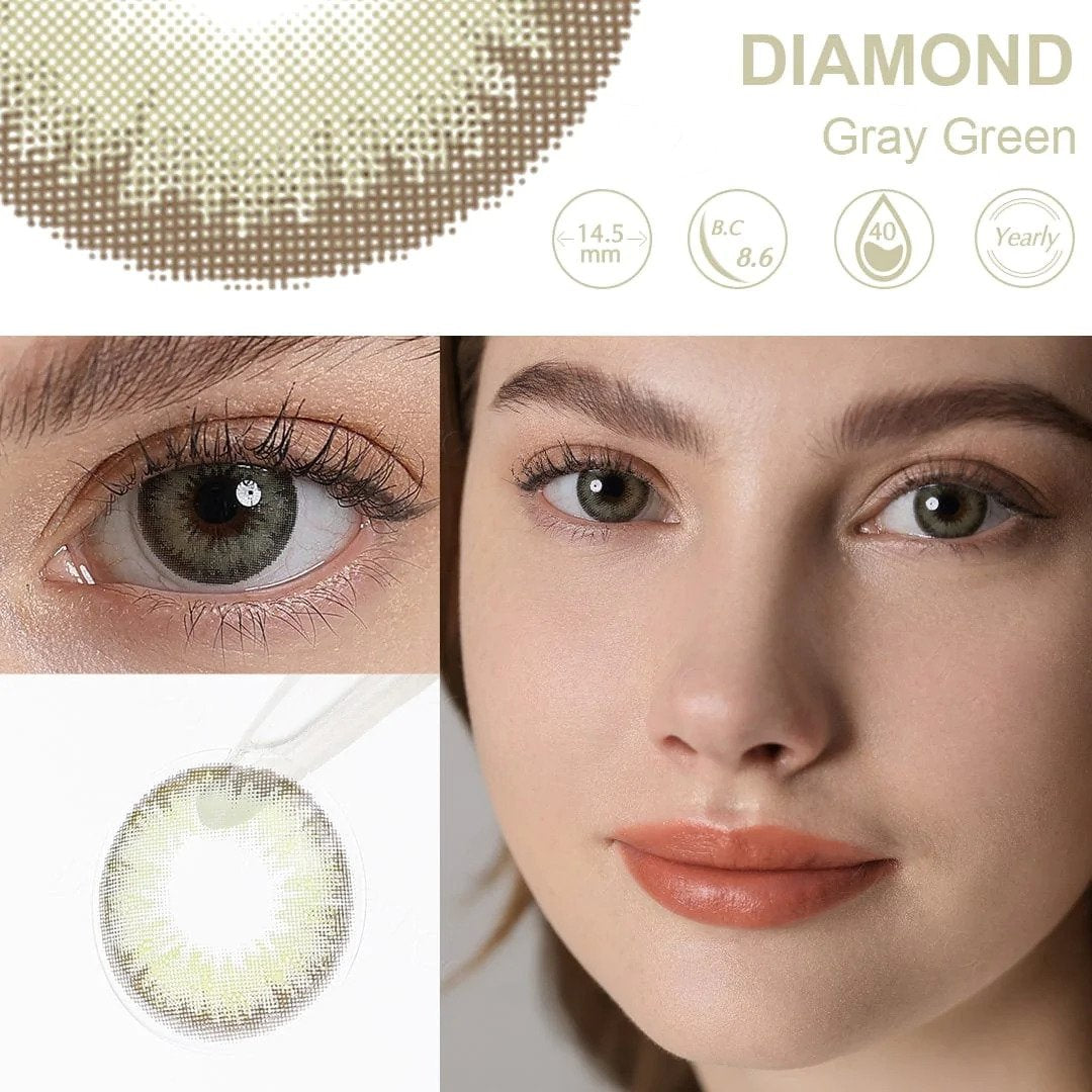 Diamond Gray Green Coloured Contacts
