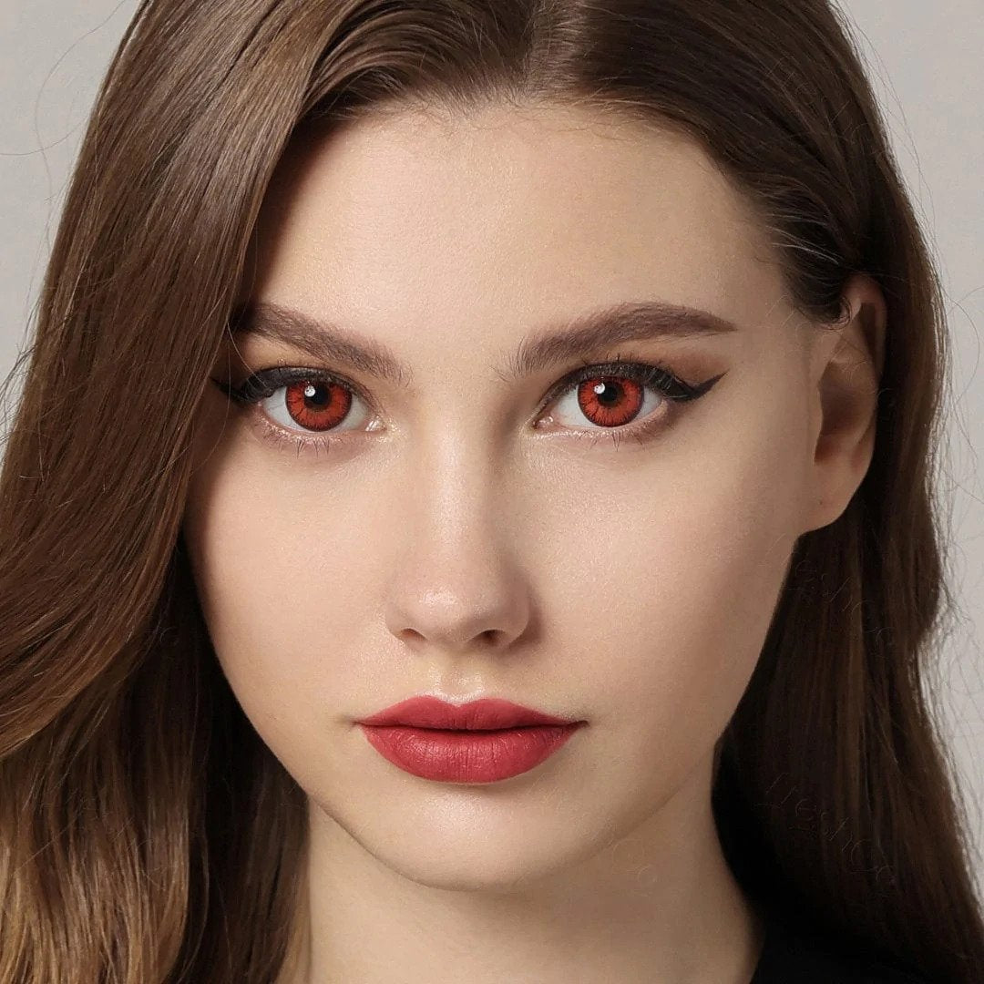 Nonno Deep Red Coloured Contacts