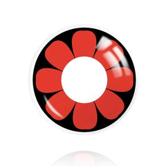 Red Daisy Halloween Contacts