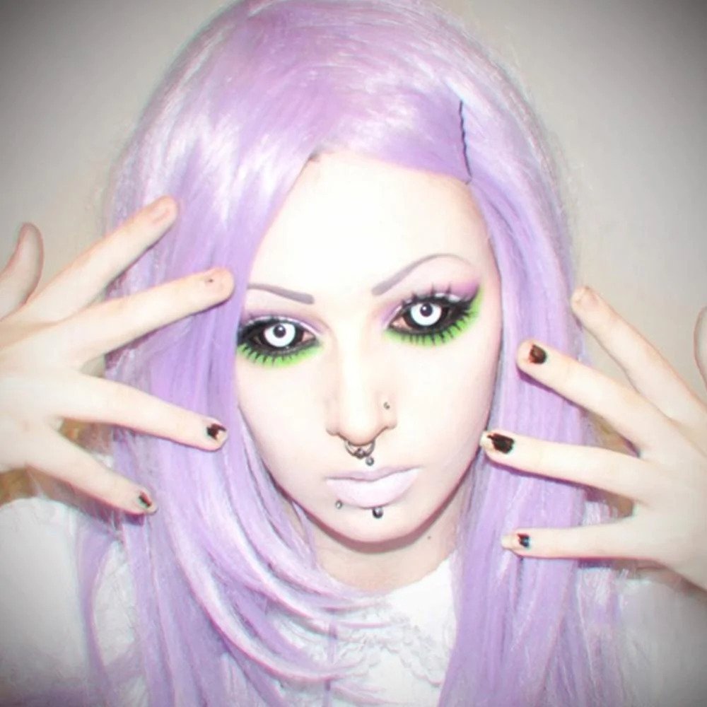 Black and White Full Eye 22mm Sclera