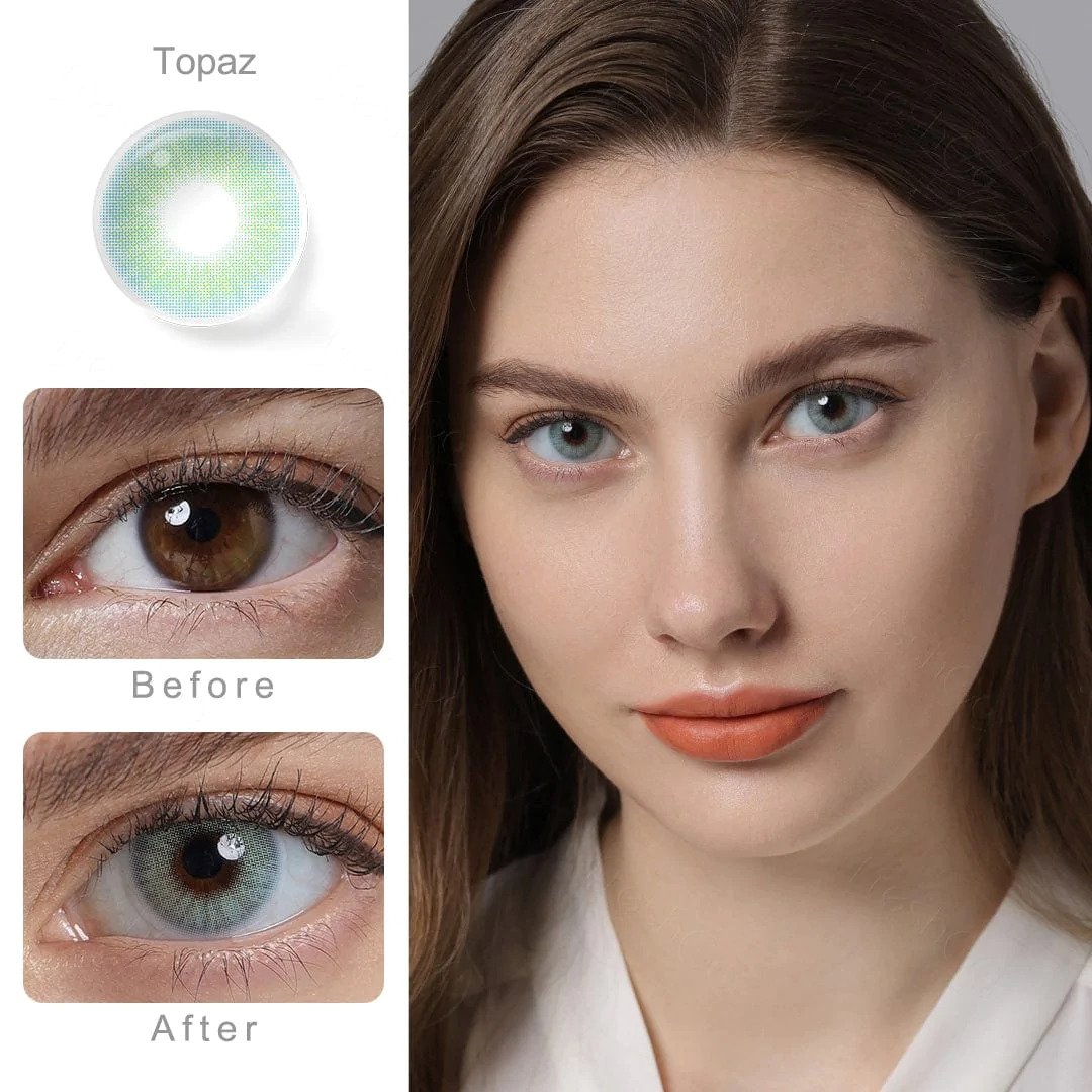 Hidrocor Topaz Blue Coloured Contacts