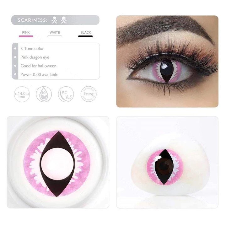 Pink Dragon Eye Halloween Contacts