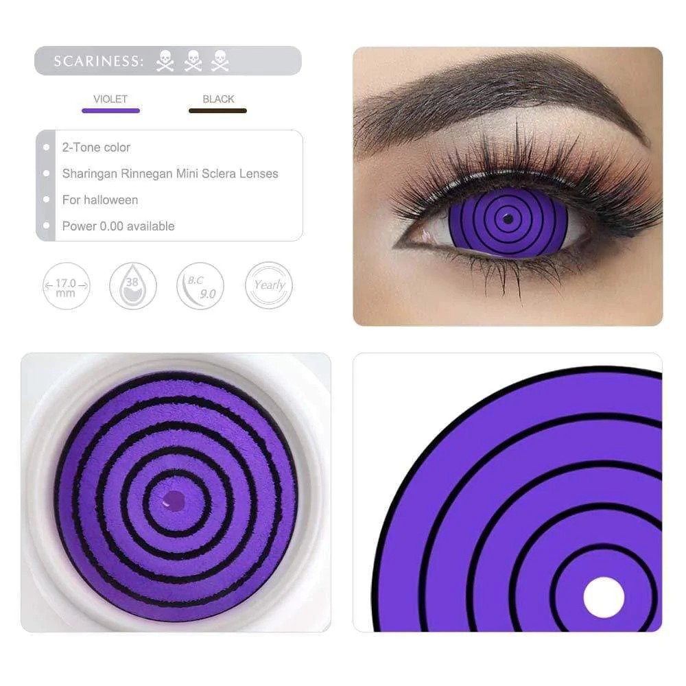 17mm Sharingan Rinnegan Purple Mini Sclera