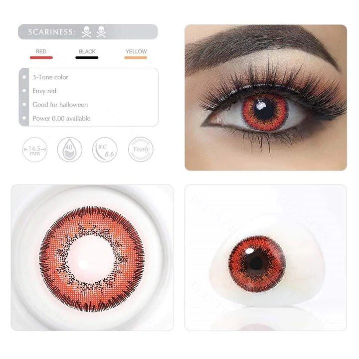 Envy Red Halloween Contacts