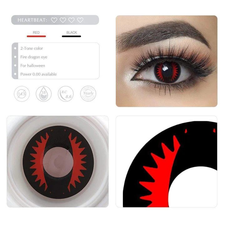 Fire Dragon Eye Halloween Contacts