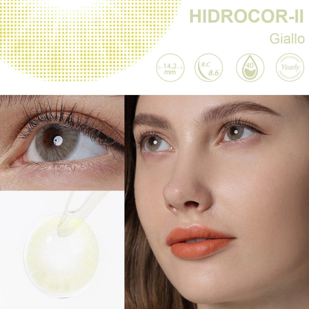 Hidrocor II Giallo Yellow Contact Lenses