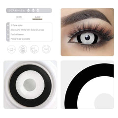 17mm Black and White Mini Sclera