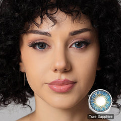 3 Tone True Sapphire Colored Contacts
