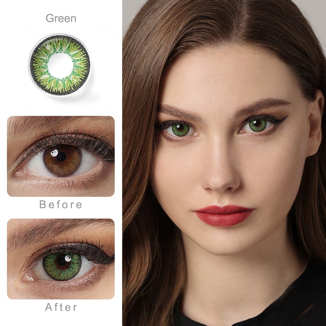Nonno Forest Green Coloured Contacts