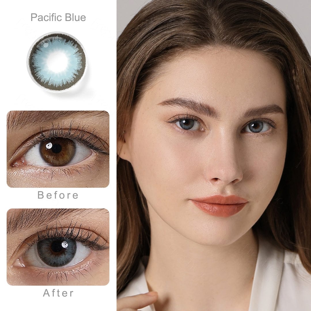 Diamond Pacific Blue Coloured Contacts