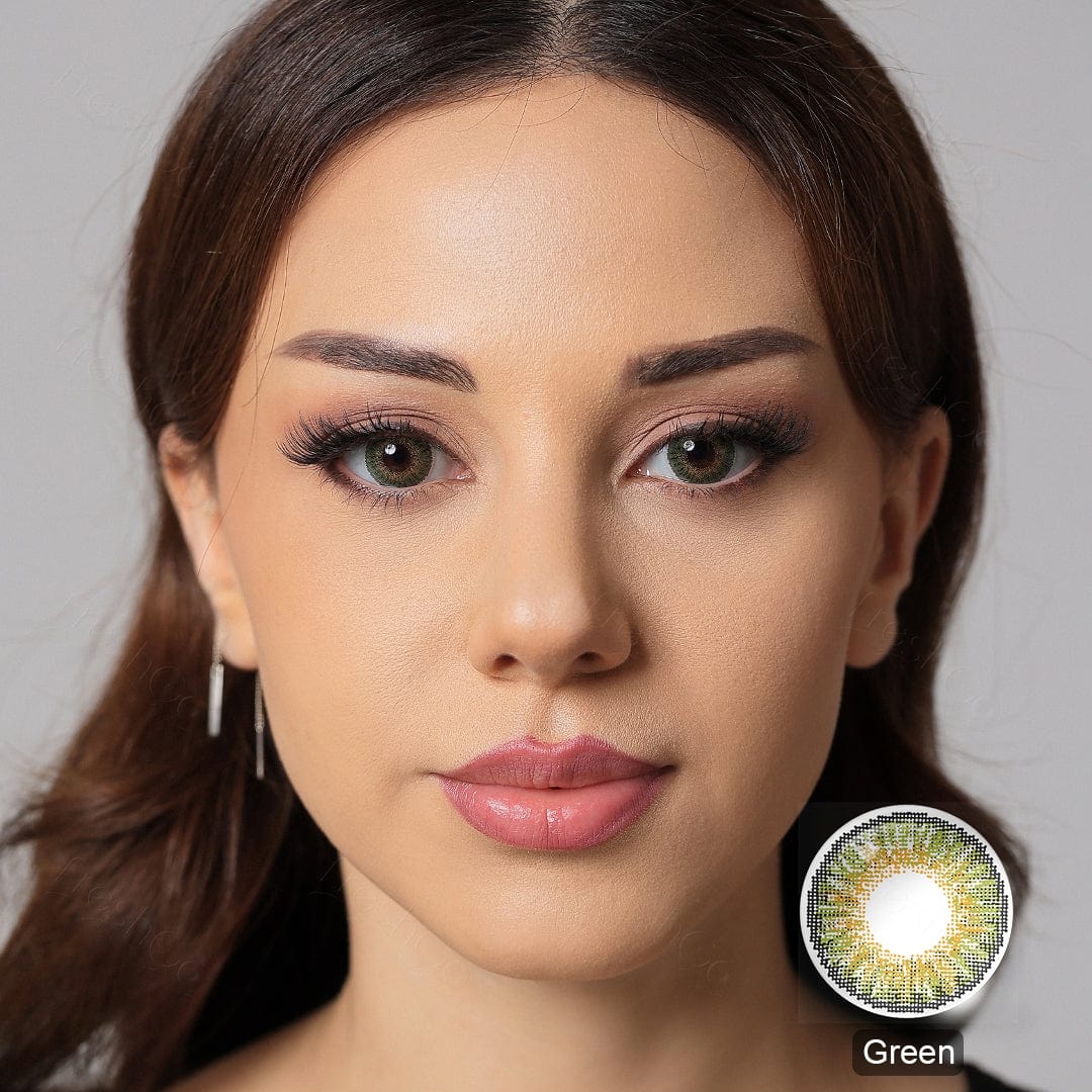 3 Tone Green coloured Contacts