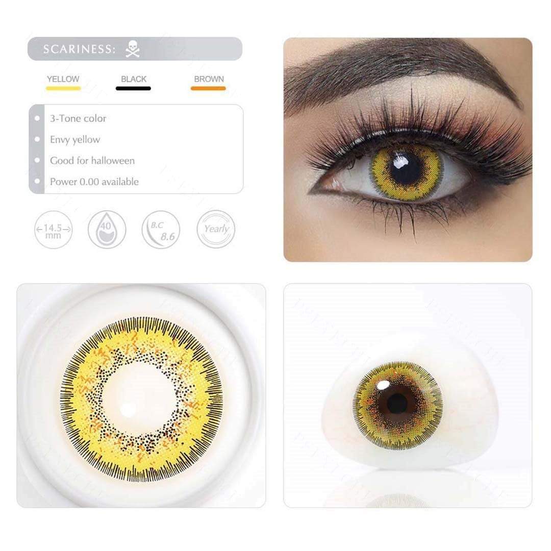 Envy Yellow Halloween Contacts