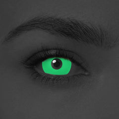 17mm UV Glow Green Mini Sclera Contacts