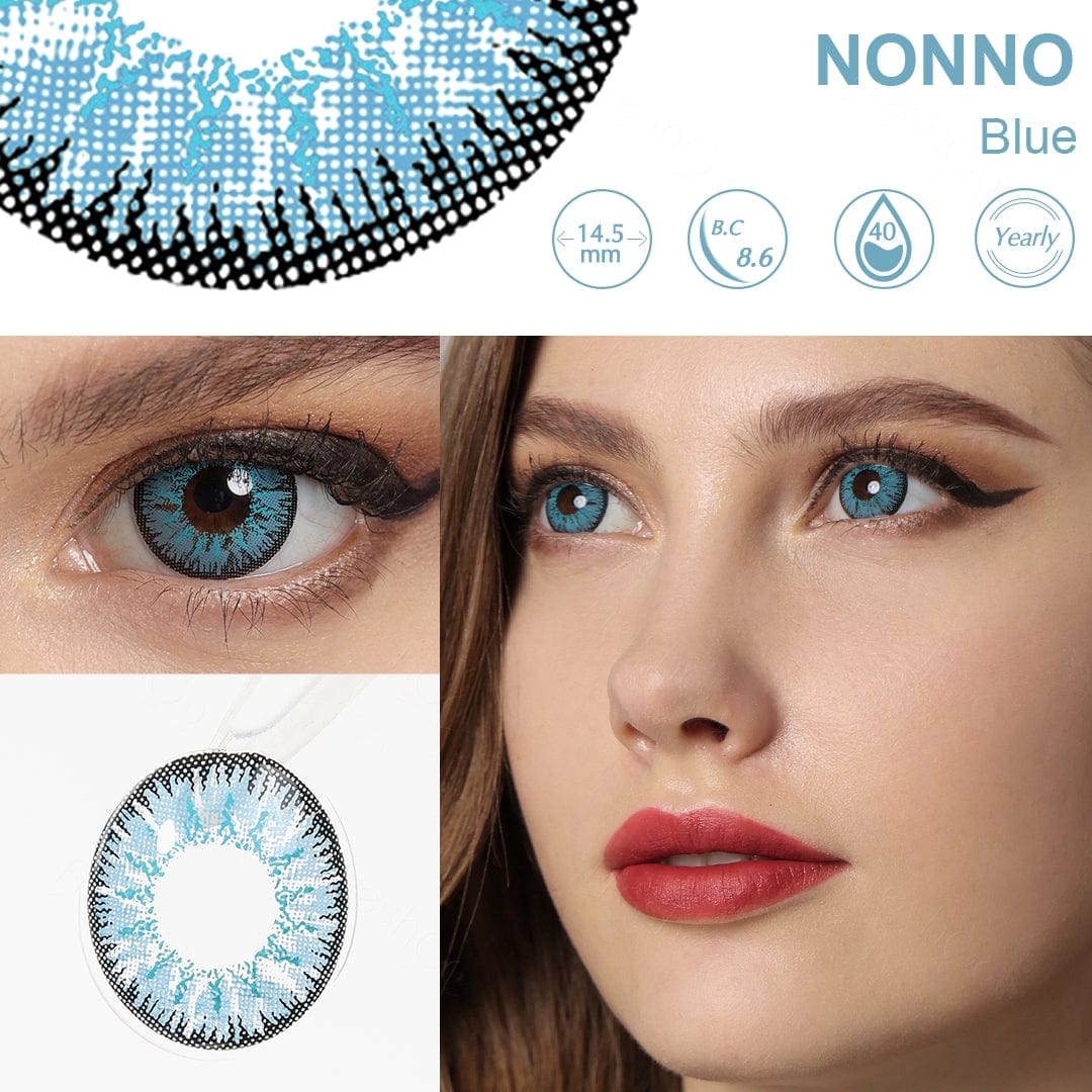 Nonno Blue Coloured Contact Lenses